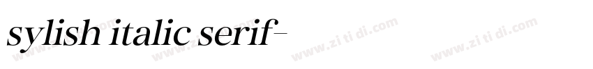 sylish italic serif字体转换
